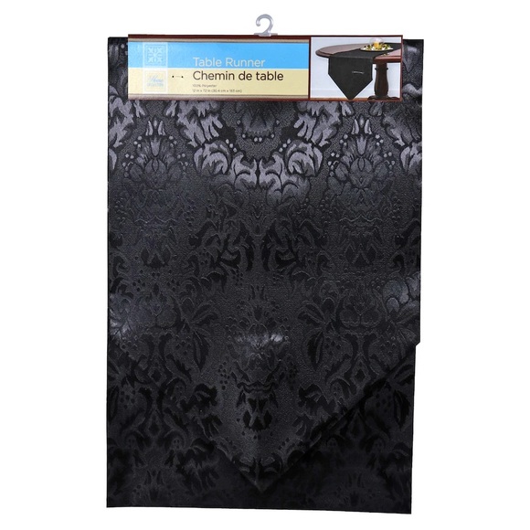 Set of 6 Home Collection Polyester Damask Table Runners - Picture 2 of 2